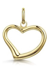 teensy-weensy open heart yellow gold baby charm